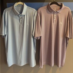 Rhoback Blue and Red Striped Polo Shirts